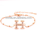 Wholesale cheap letter 'H' alloy bangle from alibaba cheap letter bracelet